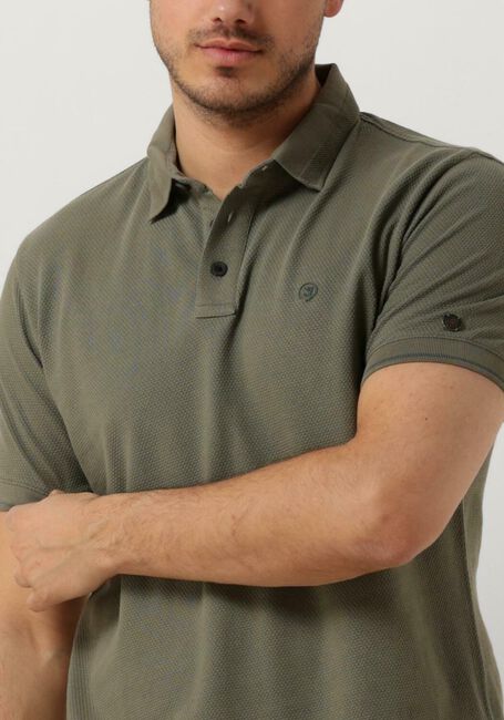 Grüne CAST IRON Polo-Shirt SHORT SLEEVE POLO POPCORN - large