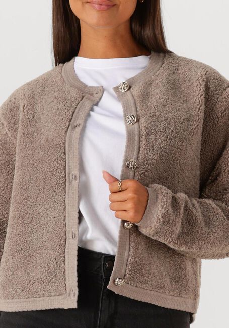 Sand NEO NOIR Pullover LIMO FLUFFY KNIT CARDIGAN - large