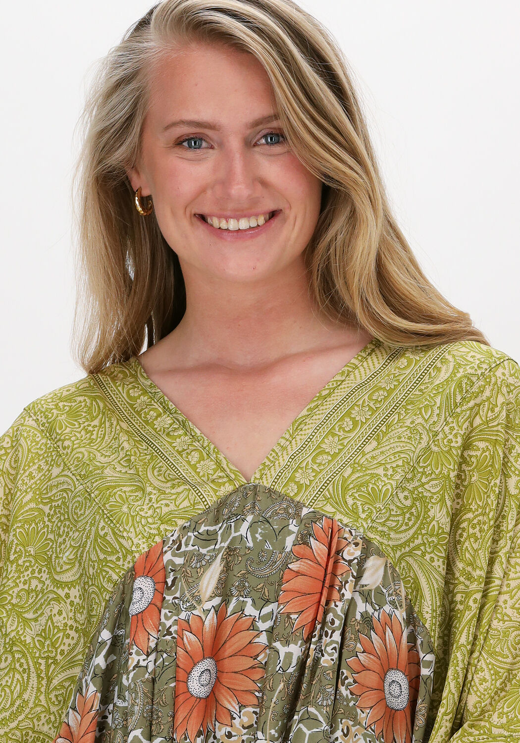 Gr&uuml;ne SISSEL EDELBO Maxikleid MADONNA MIX CAFTAN