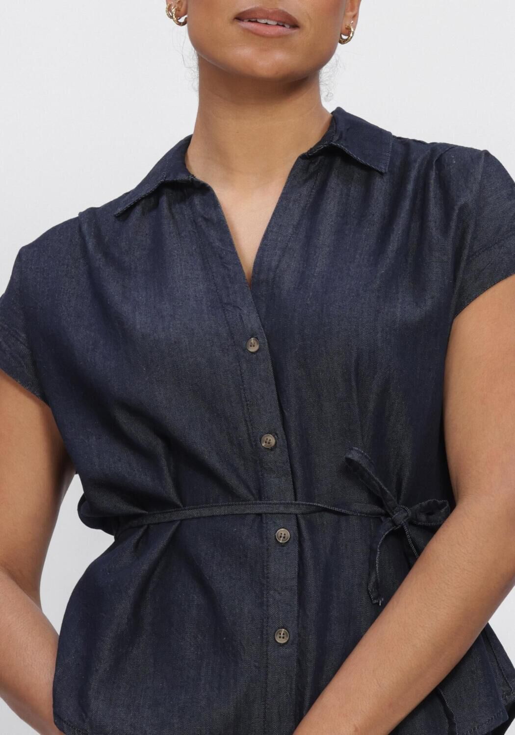 Blaue SUMMUM Blusen BLOUSE DENIM LW COTTON TENCEL - large