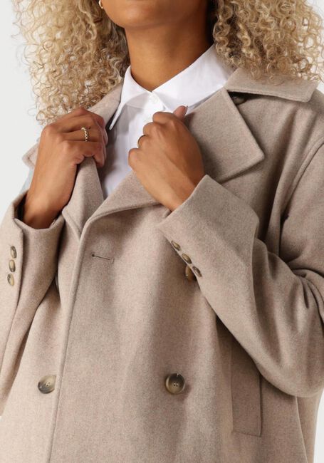 Sand SELECTED FEMME Mäntel SLFALMA SHORT WOOL JACKET - large