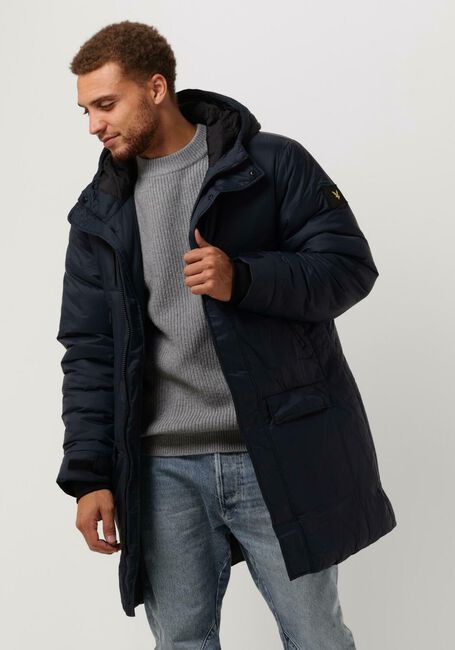 Dunkelblau LYLE & SCOTT Wattierte Jack LONG LINE INTERNAL PADDED JACKET - large