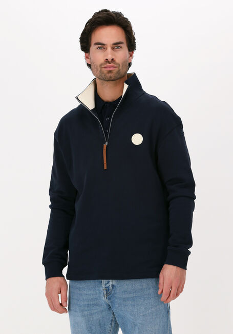 Dunkelblau SCOTCH & SODA Sweatshirt HALF-ZIP TRACK TOP WITH FAUX L - large