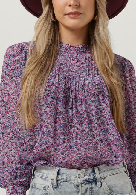 Lilane SCOTCH & SODA Bluse PINTUCK BLOUSE WITH RUFFLE COLLAR - large
