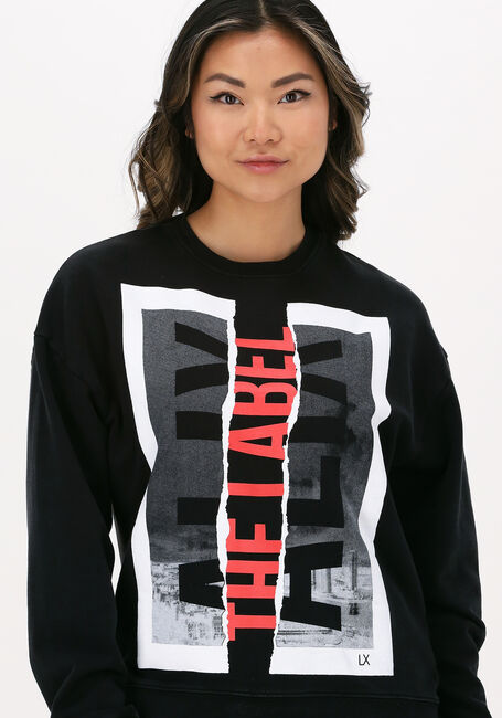 Schwarze ALIX THE LABEL Sweatshirt LADIES KNITTED ALIX PATCH SWEATER - large