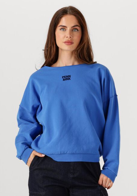 Blaue PENN & INK Pullover SWEATER W25F1703 - large