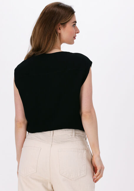Schwarze VANILIA Top TRI CREPE SINGLET - large
