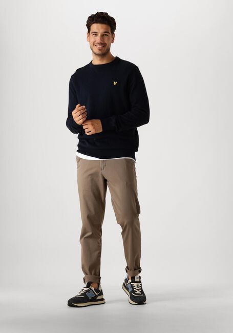 Dunkelblau LYLE & SCOTT Pullover COTTON MERINO CREW NECK JUMPER - large