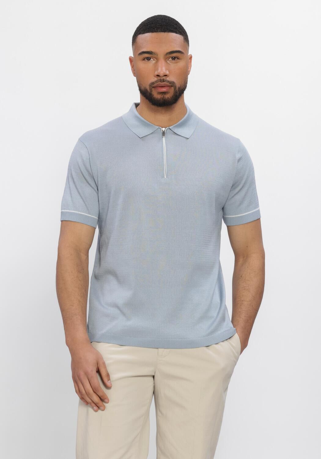Hellblau STEFANO LAURAN Polo-Shirt POLO BASTIAN - large