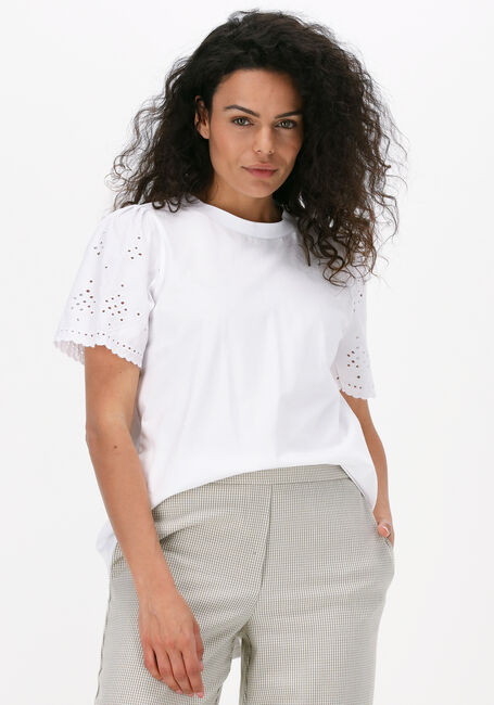 Weiße LEVETE ROOM Top KOWA 8 T-SHIRT - large