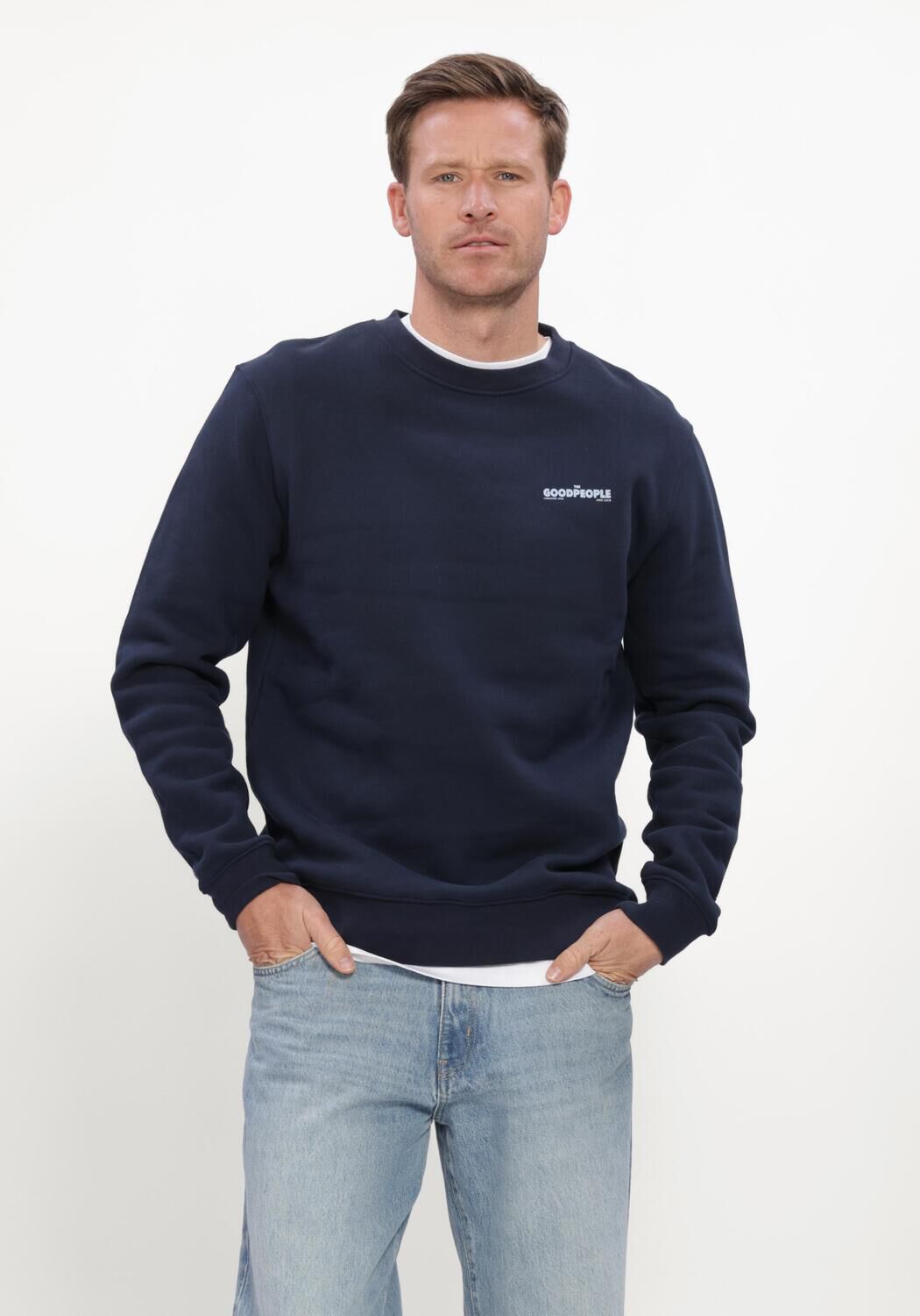 Dunkelblau THE GOODPEOPLE Pullover LITO - large
