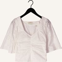 Weiße SCOTCH & SODA Top RUCHED FRONT FLUTTER SLEEVE TOP Weiße SCOTCH & SODA Top RUCHED FRONT FLUTTER SLEEVE TOP - medium