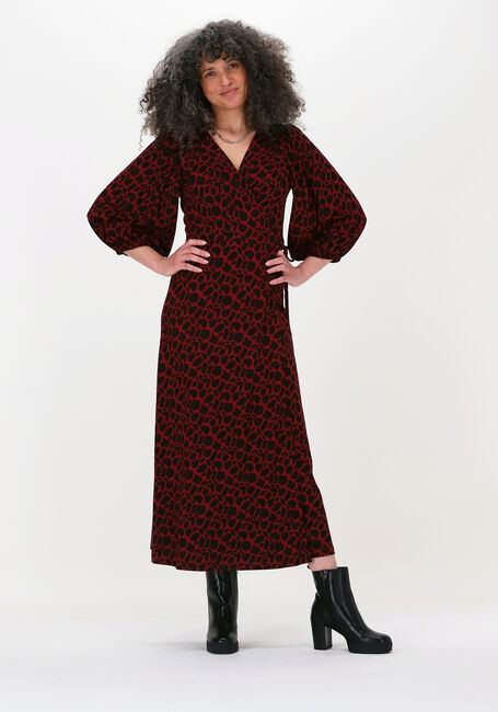Rote JANSEN AMSTERDAM Midikleid DRESS OVERLAP - large