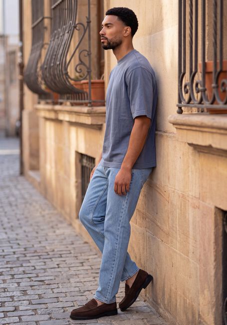 Blaue SELECTED MEN T-shirt SLHBOXYCORY SS O-NECK TEE - large