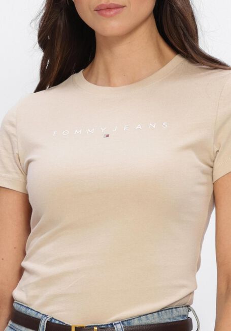 Sand TOMMY JEANS T-shirt TJW SLIM LINEAR TEE EXT - large