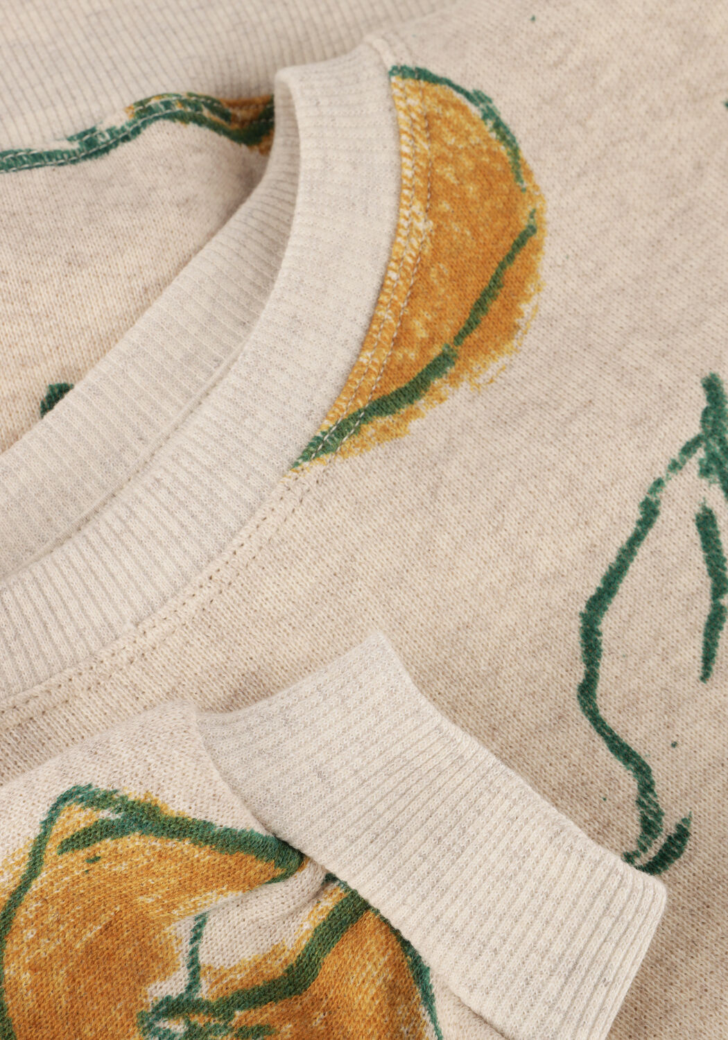 Beige PLAY UP Sweatshirt PRINTED FLEECE SWEATER - large