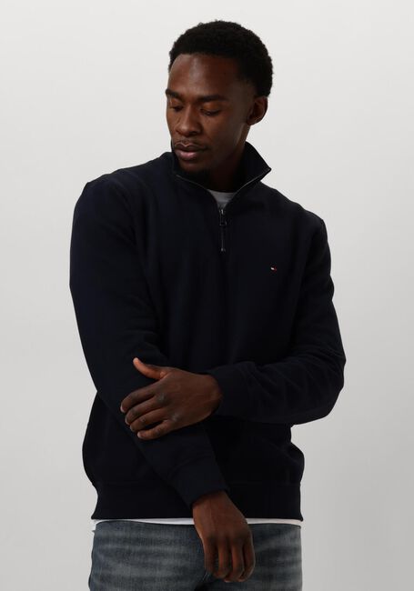 Dunkelblau TOMMY HILFIGER Pullover ESSENTIAL FLEECE 1/4 ZIP - large