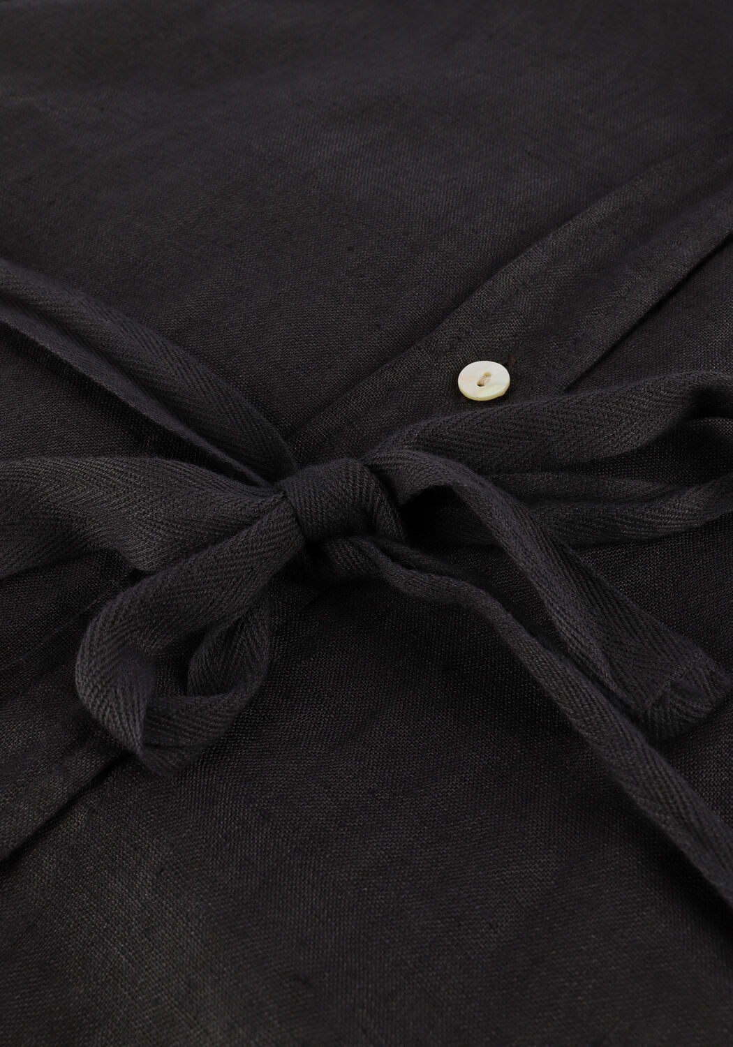 Schwarze BY-BAR Midikleid IRENE LINEN DRESS - large