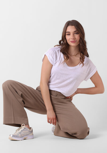 Weiße KNIT-TED T-shirt ELIANE - large
