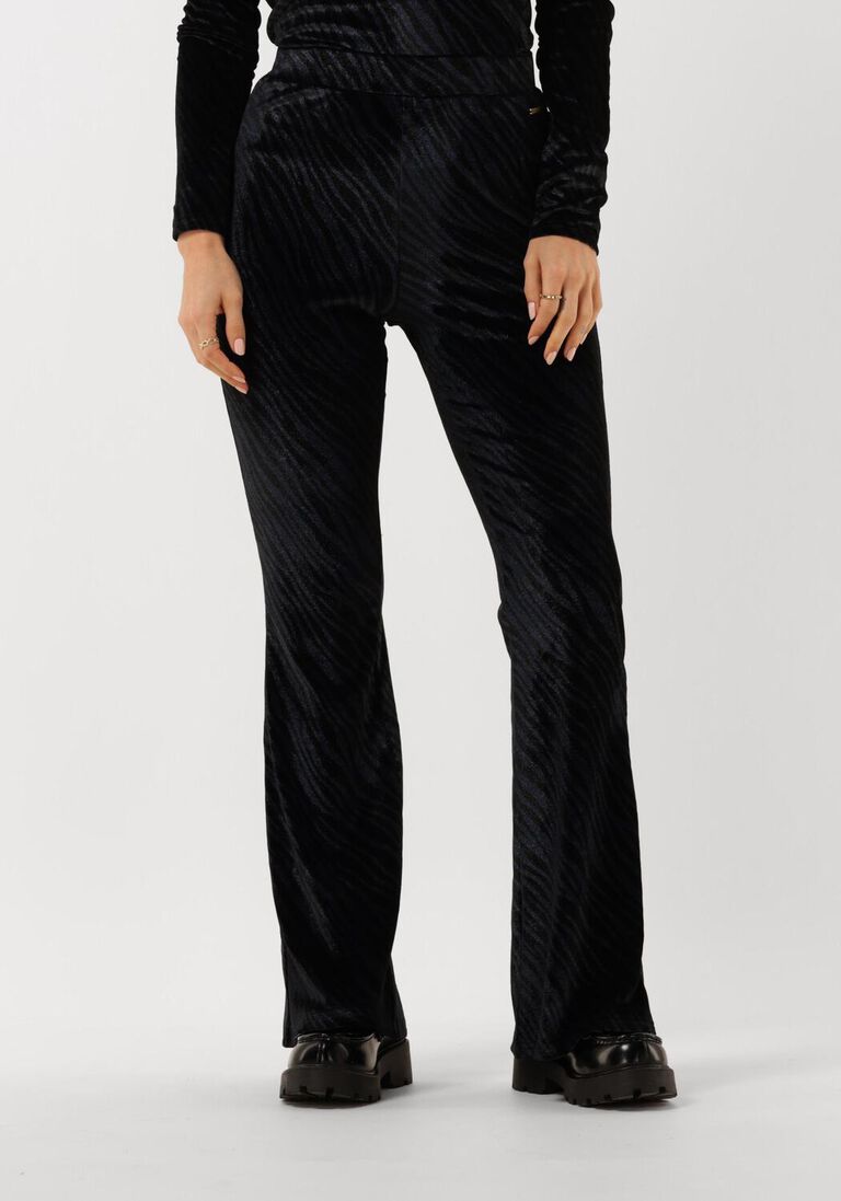 blaue colourful rebel schlaghose jolie zebra velvet flare