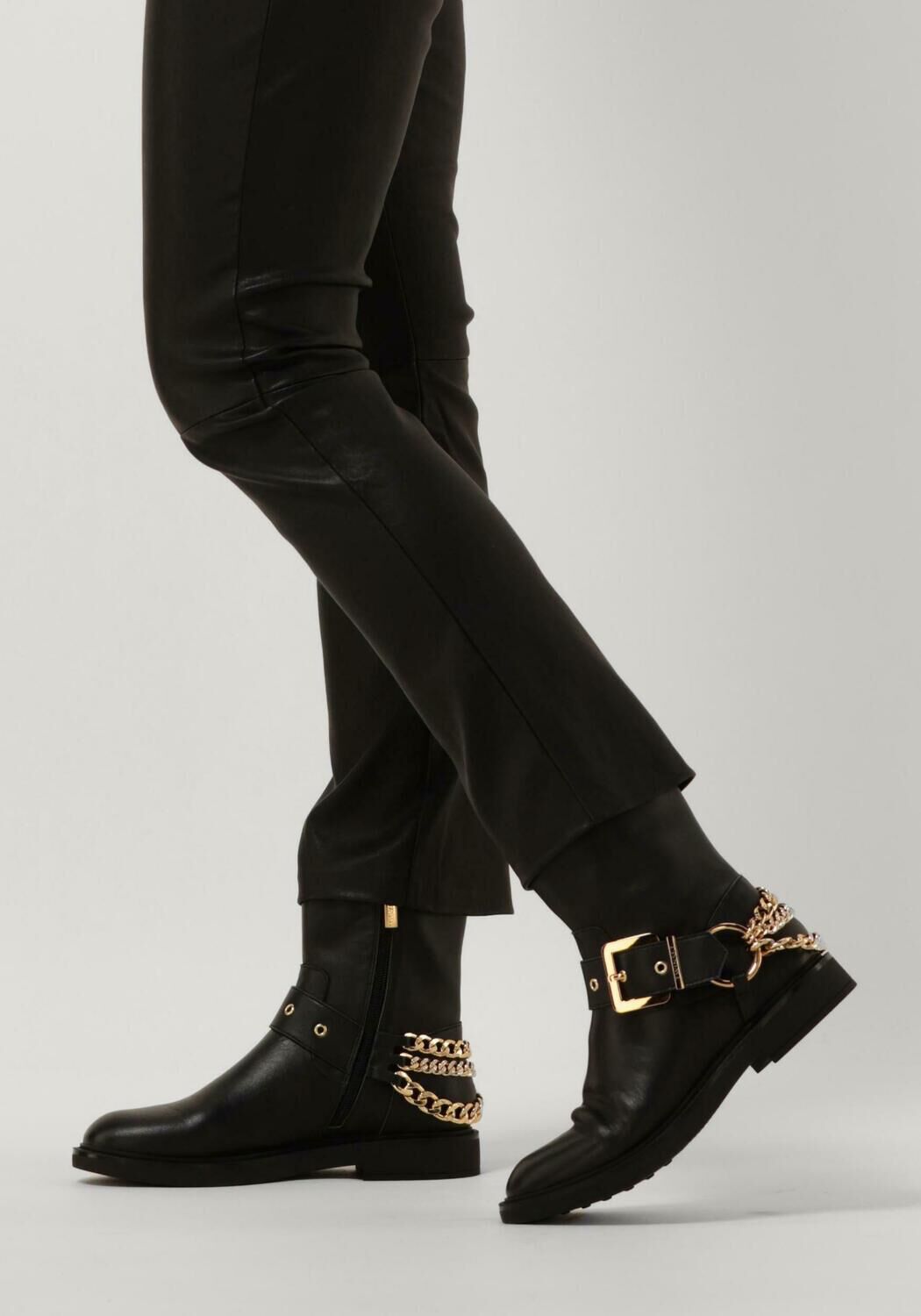 Schwarze TWINSET MILANO Boots 232TCP102 BIKER - large