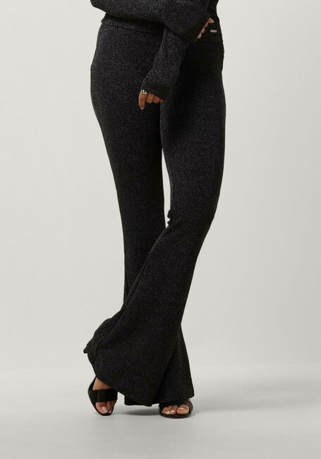 Silberne COLOURFUL REBEL Schlaghose LUREX EXTRA FLARE PANTS - large