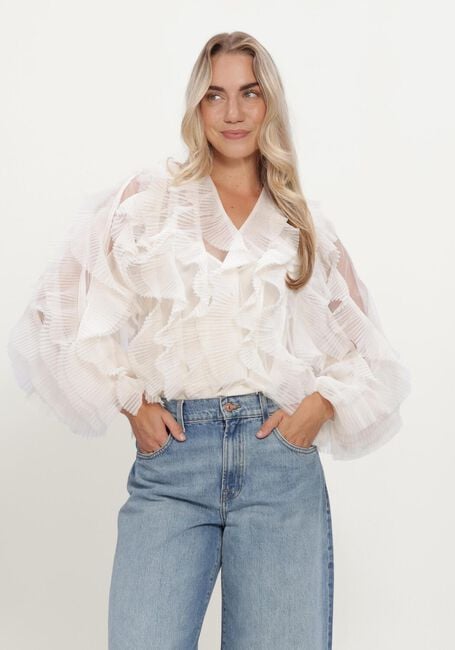Nicht-gerade weiss DANTE6 Blusen DANTE6-PHORA TULLE RUFFLED TOP - large
