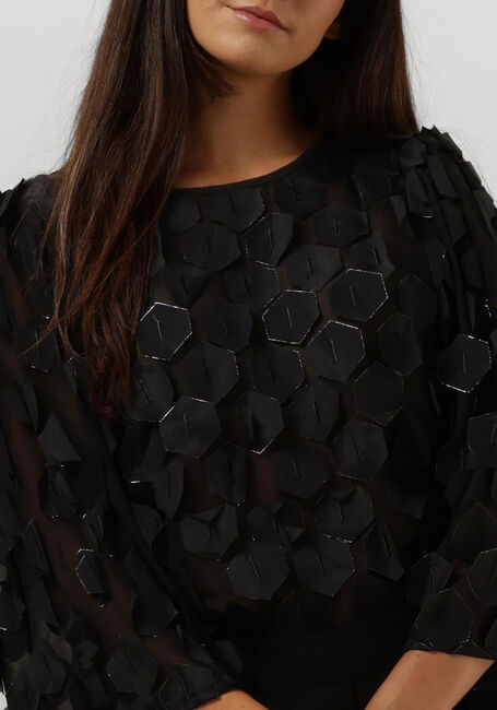 Schwarze JANSEN AMSTERDAM Top 3D177 BLOUSE PEPPER - large