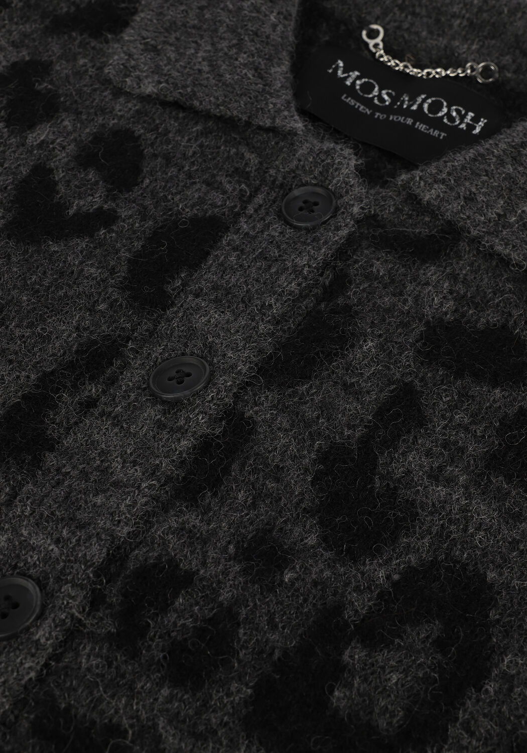 Graue MOS MOSH Strickjacke MIZANA LEO KNIT CARDIGAN - large