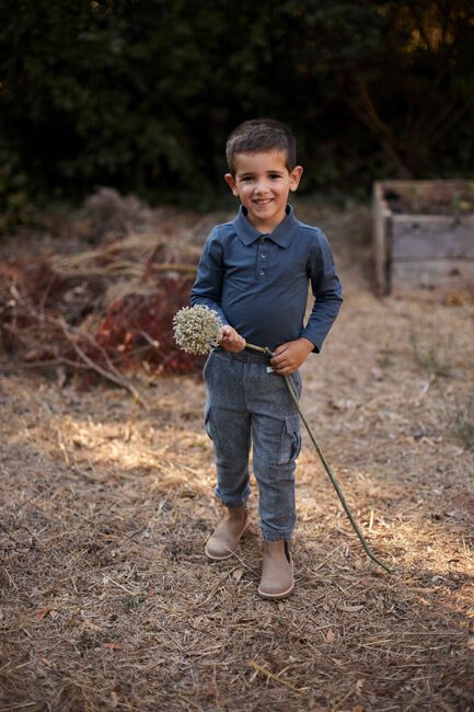 Graue BAJE STUDIO Polo-Shirt BROC - large