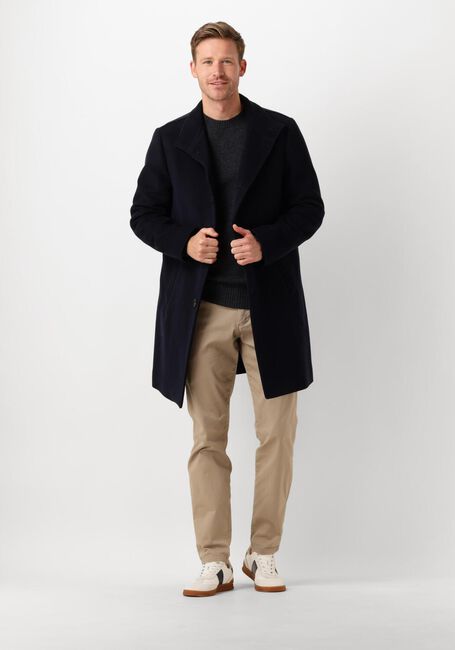 Dunkelblau TOMMY HILFIGER Mäntel DC STAND COLLAR WOOL MIX COAT - large