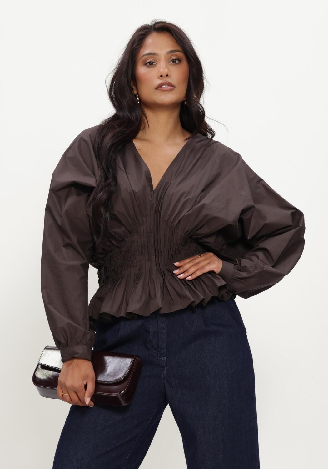 Braune COPENHAGEN MUSE Blusen CMPOPLIN-BLOUSE - large
