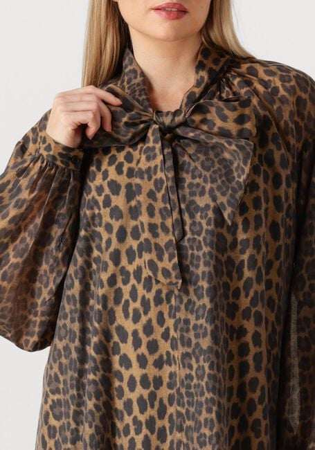 Braune DANTE6 Minikleid LEIGH LEOPARD DRESS - large