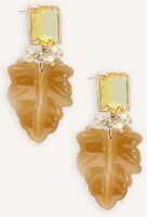 Braune NOTRE-V Ohrringe EARRING LEAF BROWN - medium