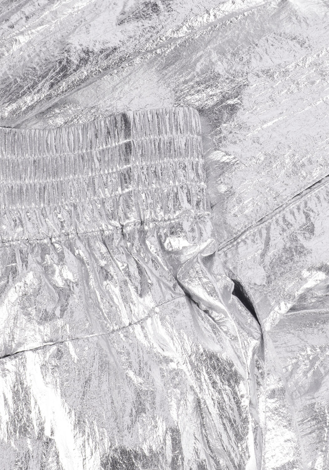 Silberne CO'COUTURE Hose TRICE METAL TECH PANT - large