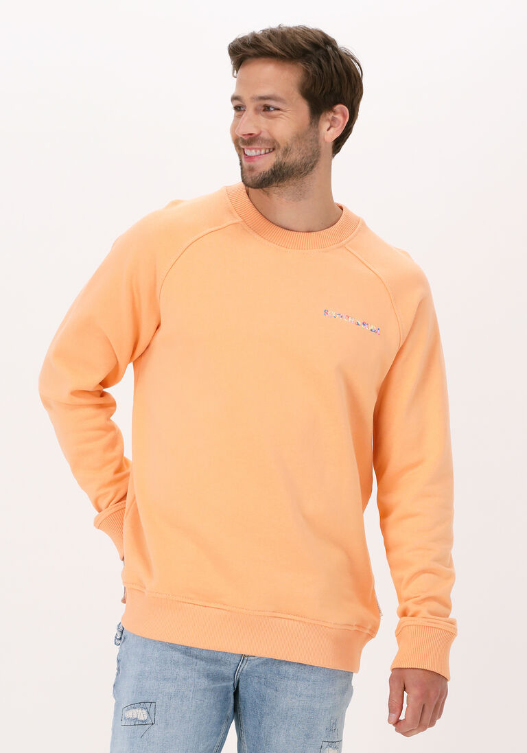 koralle scotch & soda sweatshirt crewneck logo felpa sweatshirt in organic cotton