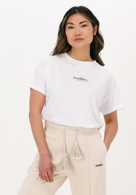 Weiße SHABBIES T-shirt SHC0006 OVERSIZED ROUND NECK T-SHIRT - large