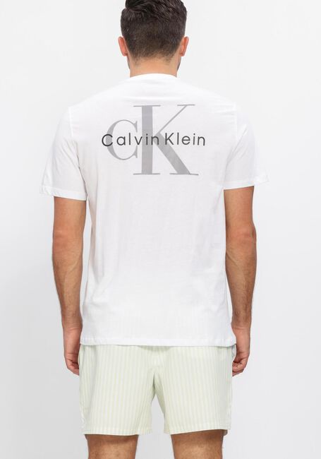 Wei&szlig;e CALVIN KLEIN T-shirt SS 30S CLASSIC BACK MONOLOGO TEE - large