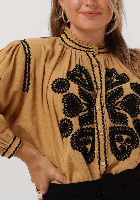 Camelfarbene ANTIK BATIK Blusen ROBBY BLOUSE - large