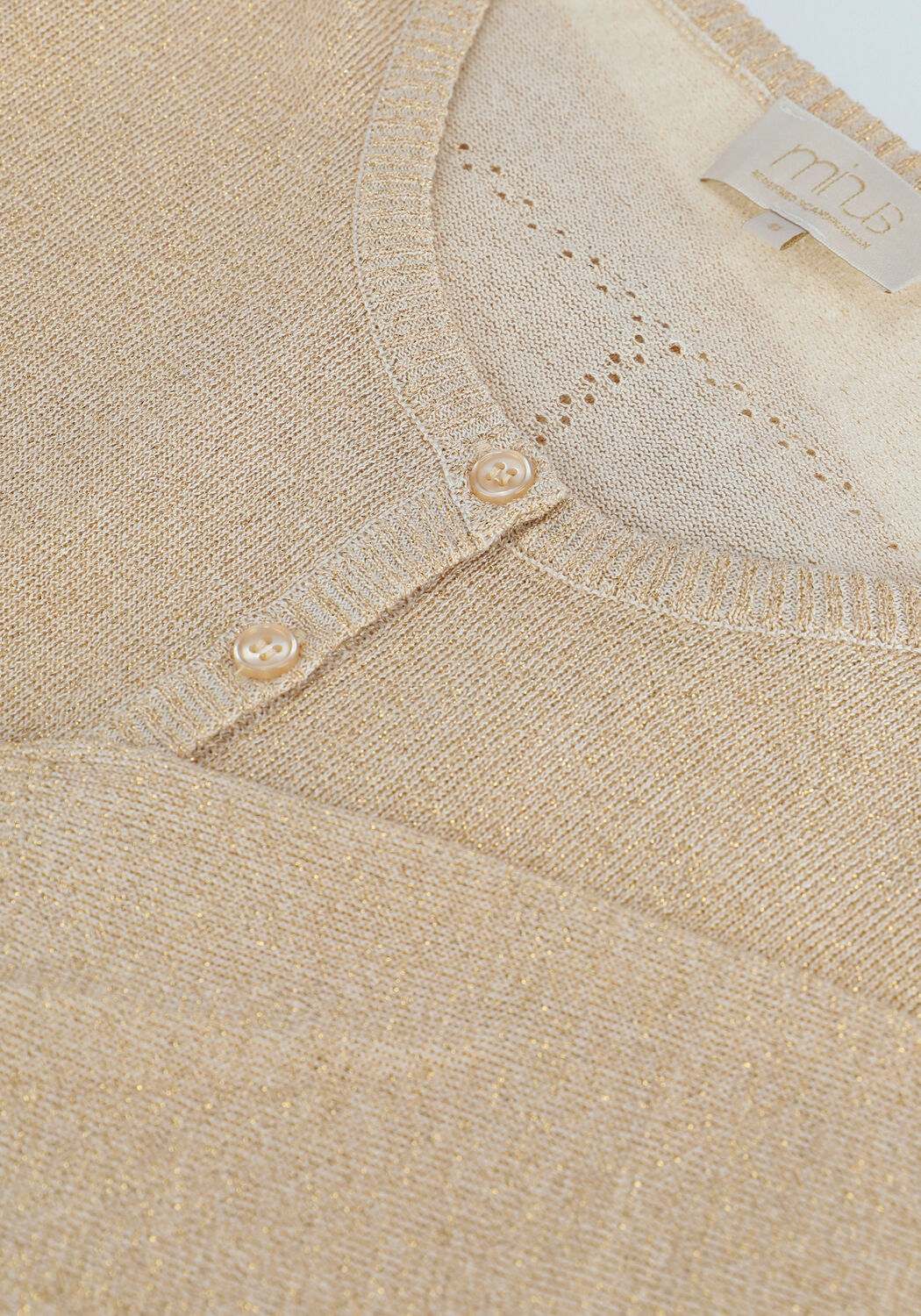 Goldfarbene MINUS Strickjacke NEW LAURA CARDIGAN - large