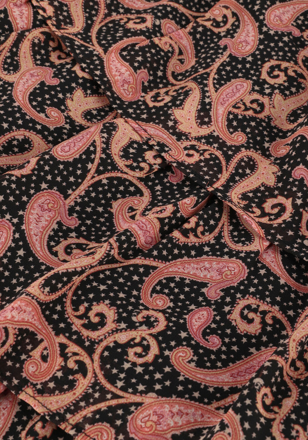 Schwarze COLOURFUL REBEL Minikleid KIMI PAISLEY STAR MINI BELTED - large