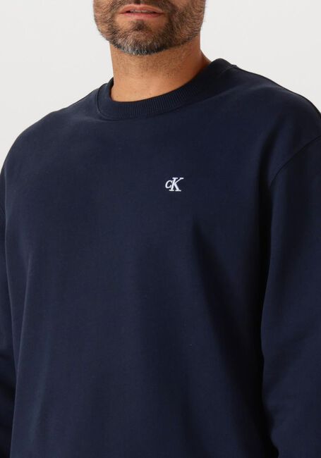 Dunkelblau CALVIN KLEIN Sweatshirt LS EU 350TERRY MONOGRAM CN SWEAT - large