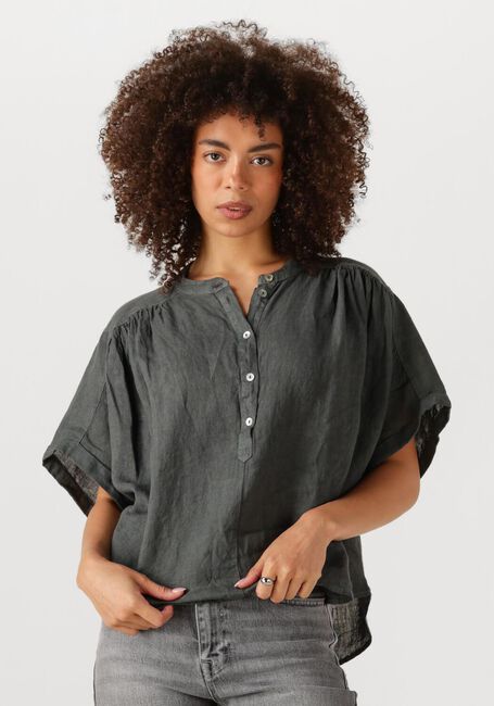 Graue BY-BAR Blusen AXEL LINNEN BLOUSE - large