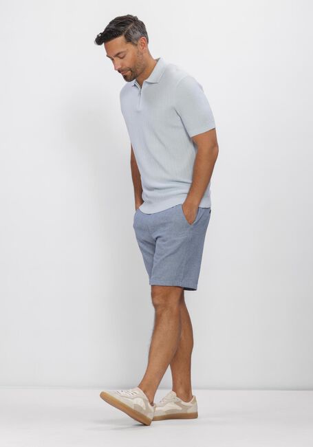 Blaue SELECTED MEN Polos & T-Shirts SLHCRAN SS KNIT STRUCTURE ZIP  POLO NOOS - large