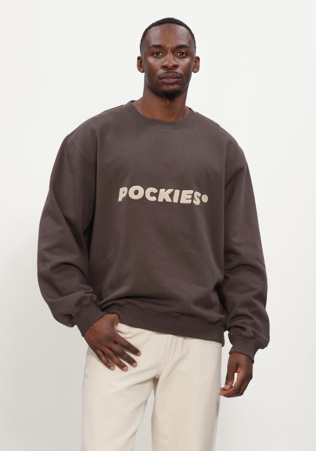 Braune POCKIES Sweatshirt SHEPHERD CREW - large
