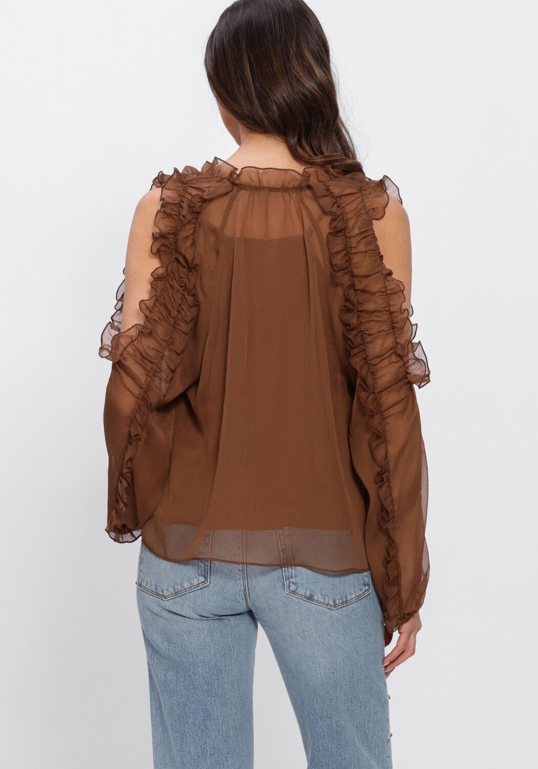 Braune DANTE6 Tops & T-shirts HARMONY BOHO CHIFFON TOP - large