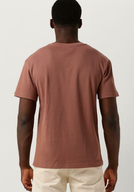 Cognacfarbene ANERKJENDT T-shirt AKKIKKI S/S WAFFLE TEE - large
