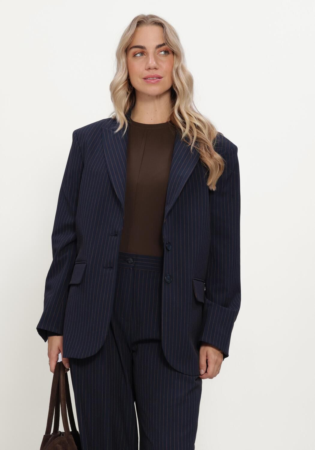 Dunkelblau SUMMUM Blazer BLAZER VISCOSE BLEND STRIPE - large