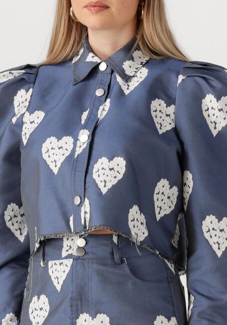 Blaue STUDIO AMAYA Jeansjacke HEART JACKET - large