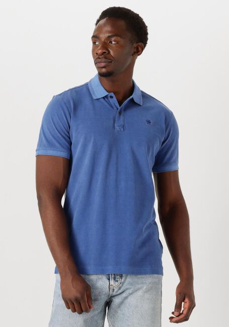 Blaue G-STAR RAW Polo-Shirt DUNDA OVERDYED SLIM POLO S\S - large